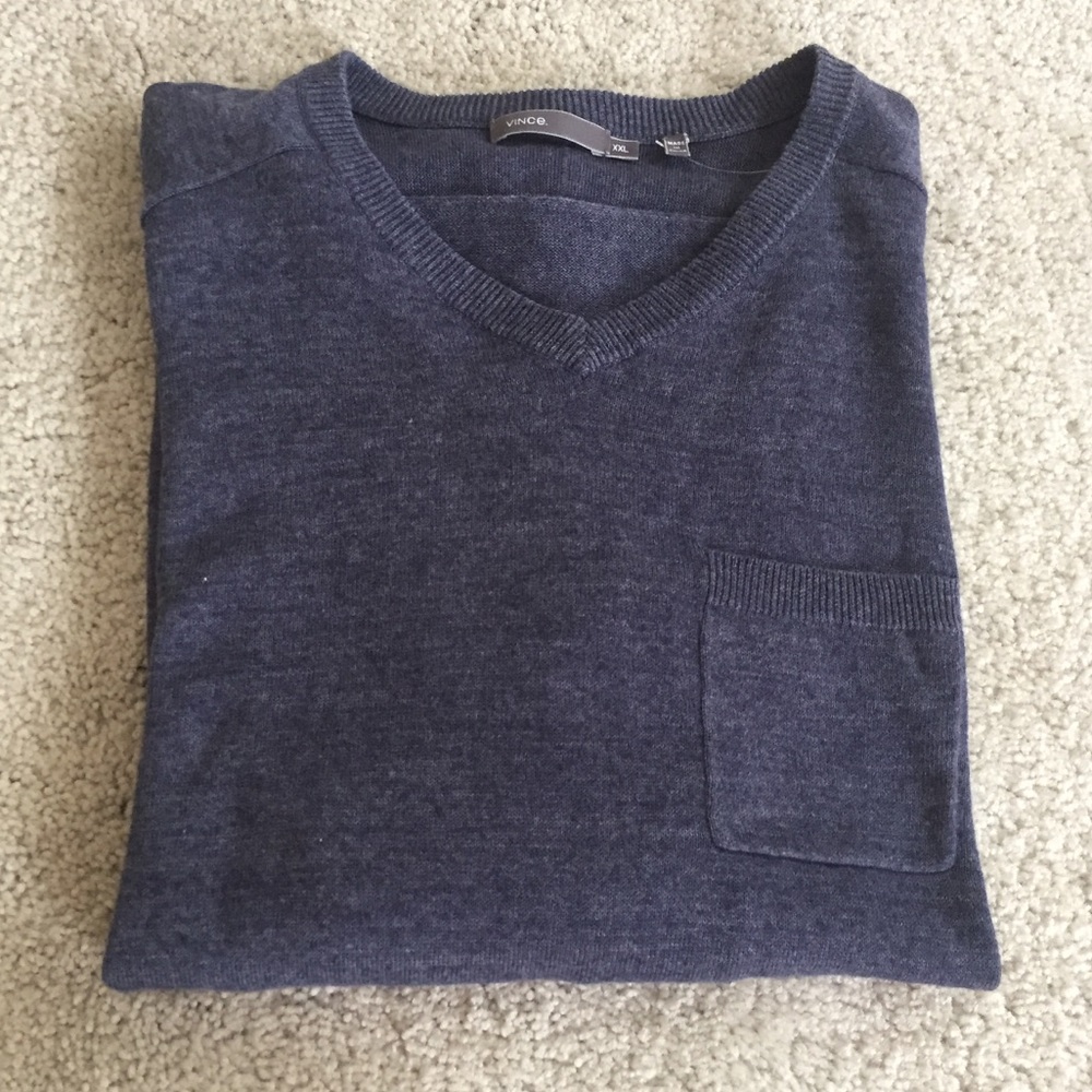 NWOT Vince Linen Blend VNeck Pullover Top size XXL